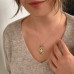 Pozlátený strieborný náhrdelník zázračná medaila v srdci, Minet JMAN0243BN45