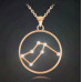Ružové zlato strieborný náhrdelník zverokruh vodnár - český krištáľ, Minet