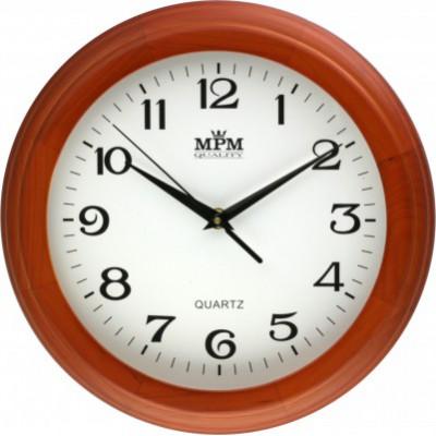 Nástenné hodiny MPM 3050.51 - hnedá svetlá, 27cm