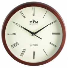 Nástenné hodiny MPM, 2471.52.W - hnedá tmavá, 27cm