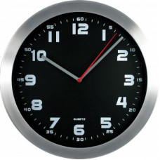 Nástenné hodiny MPM, 2482.7090 - strieborná/čierna, 30cm