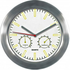 Nástenné hodiny MPM, 2485.7000 - strieborná/biela, 28cm