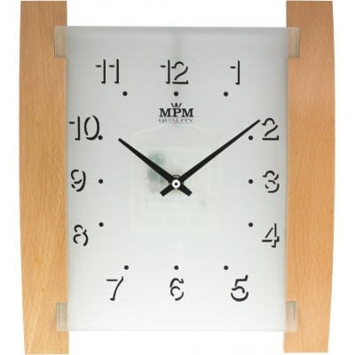 Nástenné hodiny MPM, 2704.53 - svetlé drevo, 31cm