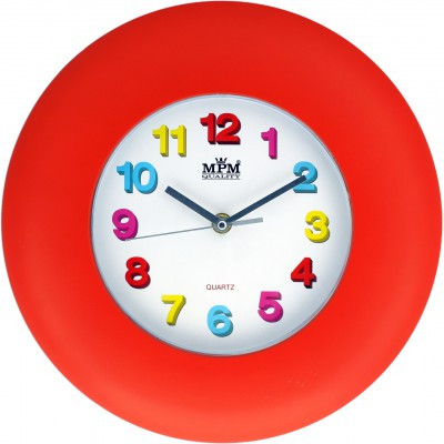 Nástenné hodiny MPM, 2809.20 - červená, 30cm