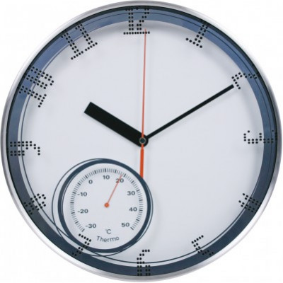 Nástenné hodiny MPM, 3083.7000 - strieborná/biela, 30cm