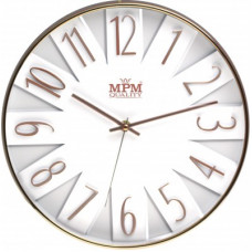 Nástenné hodiny MPM, 3223.81 - šampaň, 30cm