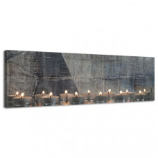 Obraz na plátne Panoráma, Sviečky, 36x118cm