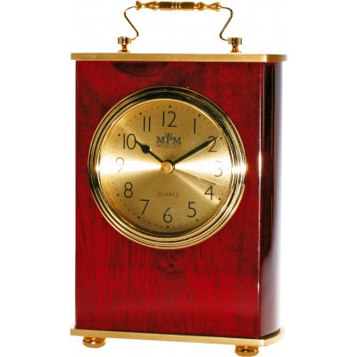 Stolové hodiny MPM, 2839.55, gold - gaštan, 18cm