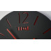 Dizajnové nástenné hodiny Slim Flex z111b-1mat-3-x, 30 cm, čierne matné