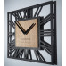 Nástenné hodiny loft piccolo štvorcové 30cm, dub-čierna z219b