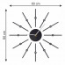Dizajnové nástenné hodiny Shiny sticks Flex z44 1-0-x, 60 cm