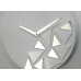 Dizajnové nástenné hodiny Triangles Flex z205-2, 30 cm, biele matné