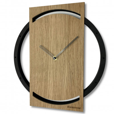 Drevené nástenné hodiny Wood oak 2 Flex z215-1d-1-x v, 32 cm