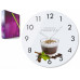 Sklenené nástenné hodiny Káva so škoricou 4 z63d s-2-x, 30 cm