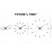 Dizajnové nalepovacie hodiny Future Time FT9100BK Modular black 85cm