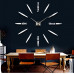 3D Nalepovacie hodiny DIY Clock BIG Twelve XL004si, strieborné 130cm