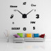 3D Nalepovacie hodiny DIY Clock Cladding XL006bk, čierne 120cm