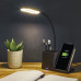 Lampa s bezdrôtovým nabíjaním a organizérom, čierna HOME DECO FACTORY 2216