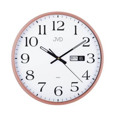 Nástenné hodiny JVD sweep HP671.5 Rosé 36cm