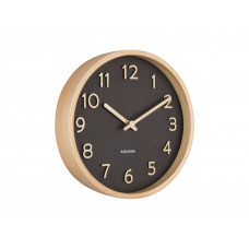 Drevené nástenné hodiny Karlsson KA5851BK, čierna 22cm