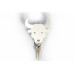 Vešiačik na kľúče Qualy Bull Key Holder, býk biely