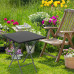 Záhradný hranatý stôl RD20057, čierna
