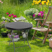 Záhradný okrúhly stôl RD20057, čierna