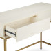 Konzolový stolík RD32595, bielo - zlatá 