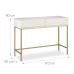 Konzolový stolík RD32595, bielo - zlatá 