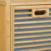 Kúpeľňová polica s bambusovým košom na bielizeň RD0310, hnedá