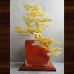 Drôtený bonsaj L+ 35x40cm, strieborná/zlatá