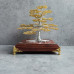 Drôtený bonsaj Luxury Collection M - 20x24cm, strieborná/ zlatá 
