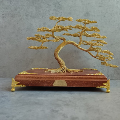 Drôtený bonsaj Luxury Collection M- 20x24cm, zlatá