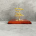 Drôtený bonsaj S- 15x15cm, strieborná/ zlatá