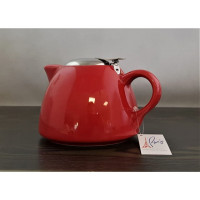 Keramická mini kanvica na čaj s filtrom Eub 650 ml, červená