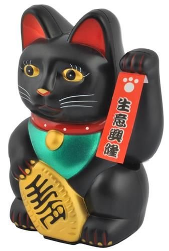 Čínska mačka šťastia čierna ISO3065 