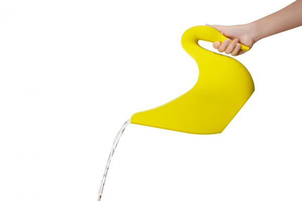 Kanvička na zalievanie Qualy Swan, žltá, 35cm 
