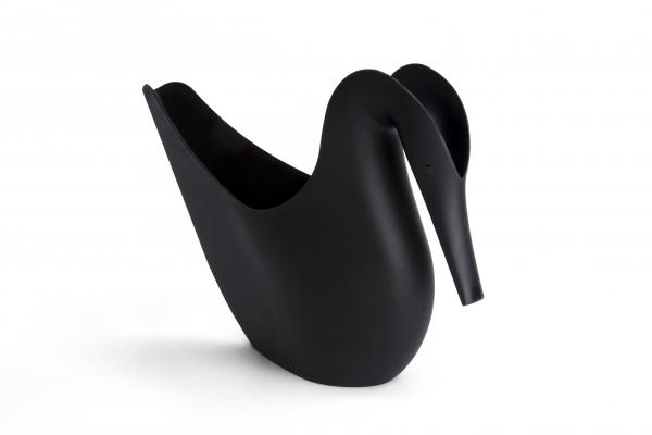 Kanvička na zalievanie Qualy Swan, čierna, 35cm 