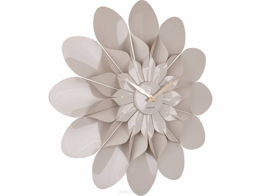Dizajnové nástenné hodiny Karlsson Flower 5731GY, 60 cm 