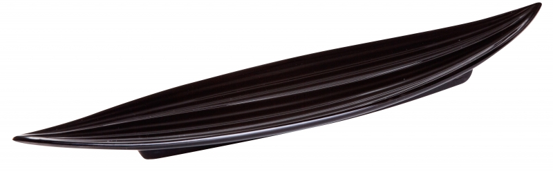 Miska LEAF v tvare listu, čierna 30cm 