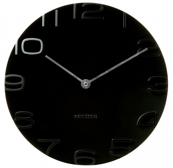 Nástenné hodiny Karlsson 5311BK, On The Edge, 42 cm 