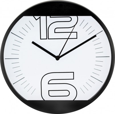Nástenné hodiny MPM, 2487.90 - čierna, 25cm 
