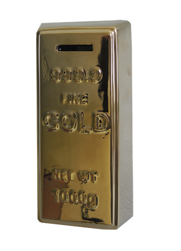 Pokladnička Zlatá tehlička, 21cm 
