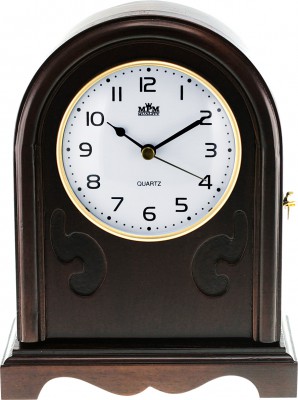 Stolové hodiny MPM, 2696.54 - tmavé drevo, 21cm 