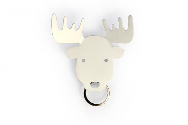 Vešiačik na kľúče Qualy Moose Key Holder, los biely 