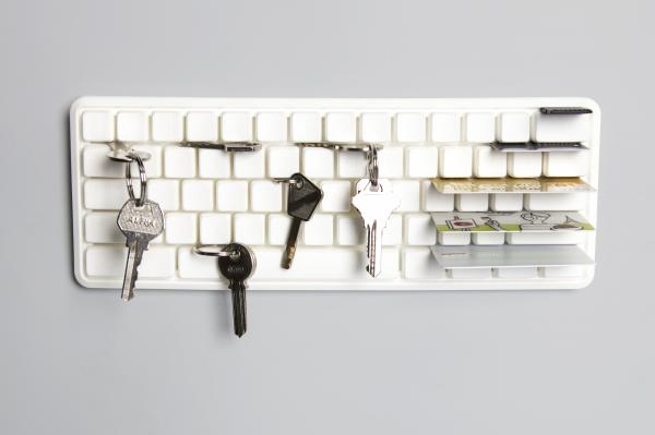Vešiačik na kľúče Qualy Keys Board, biely 