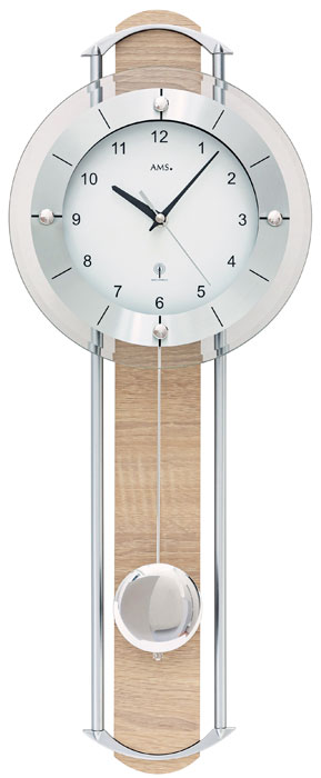 Dizajnové nástenné kyvadlové hodiny 5305 AMS 60cm 