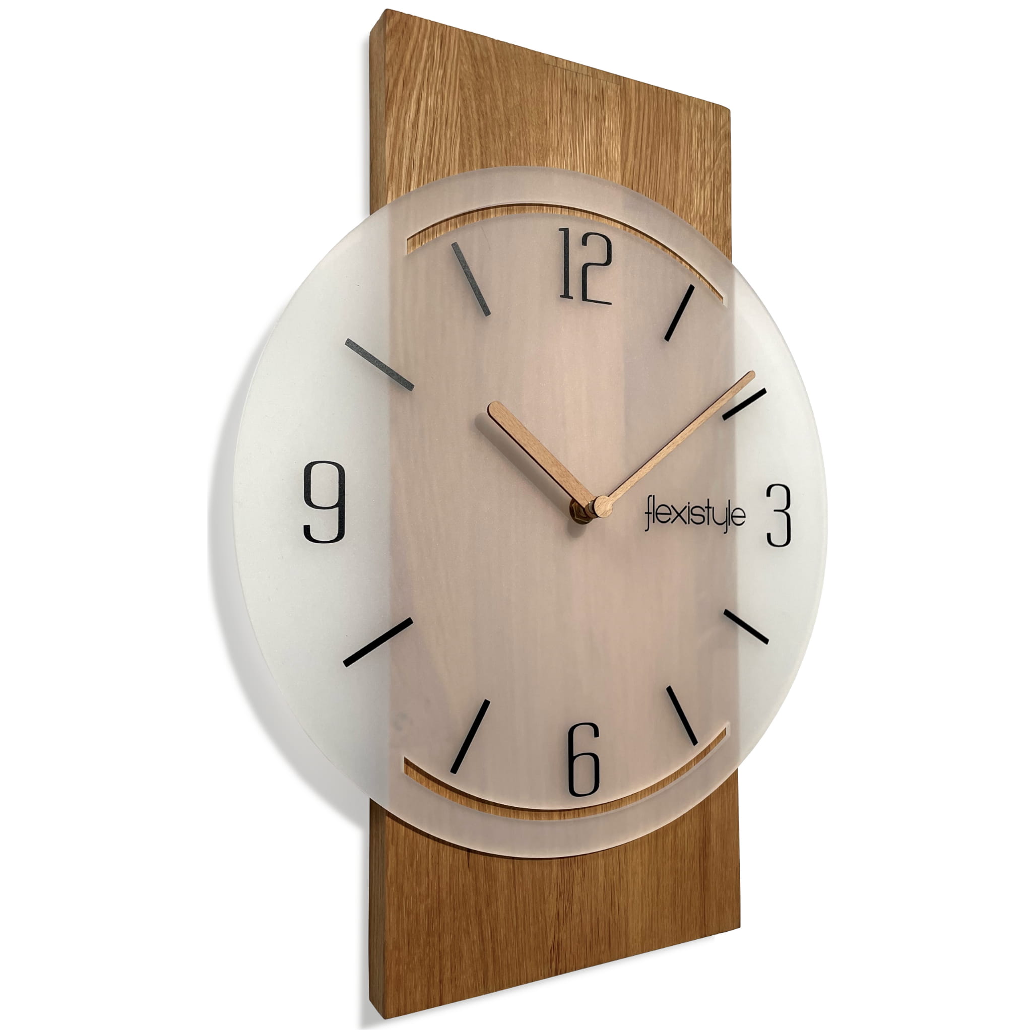 Geometrické nástenné drevené hodiny 40cm, z240-md-dx 
