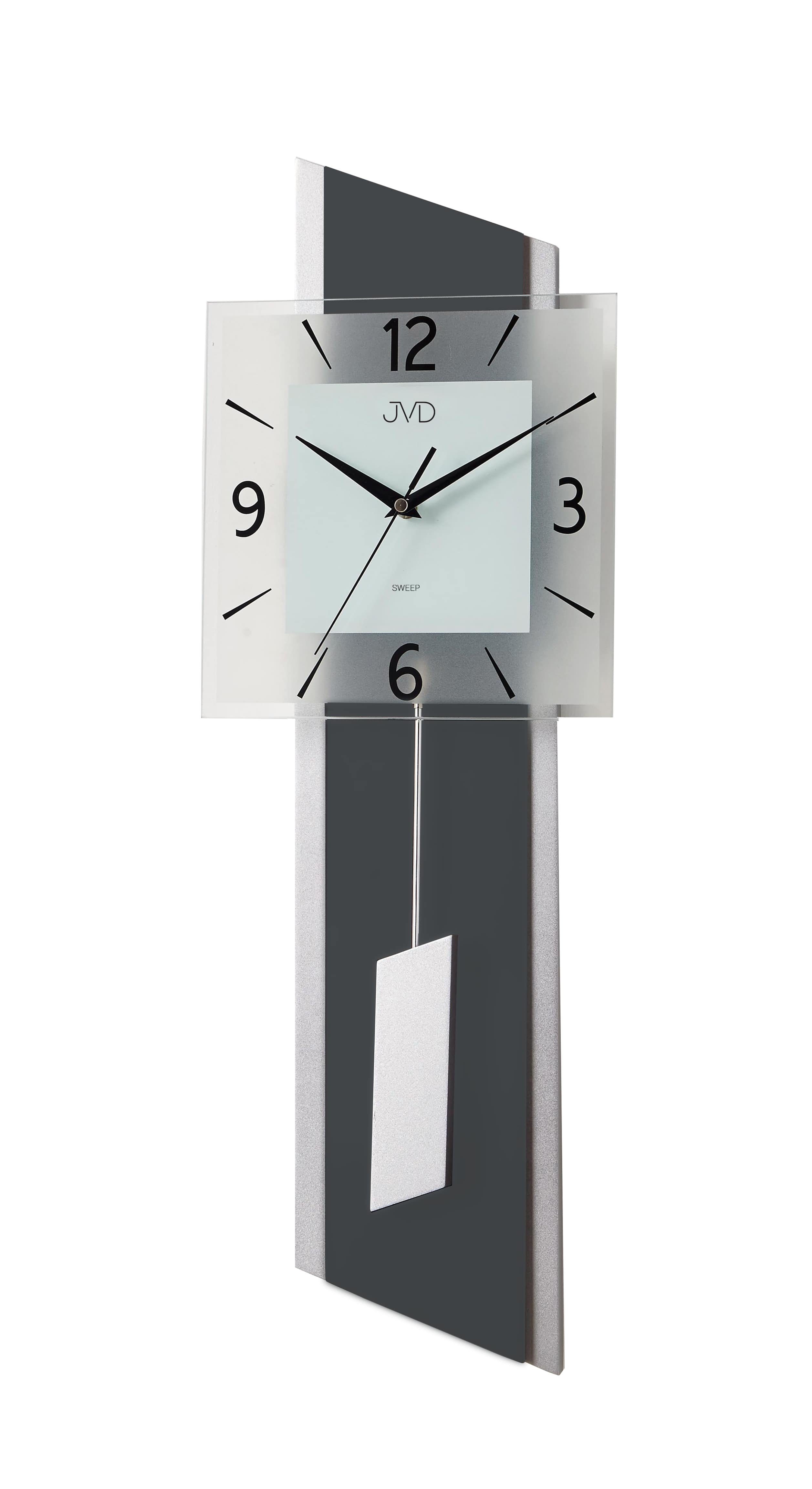 Drevené kyvadlové hodiny JVD NS19052.2 s plynulým chodom, 65 cm 