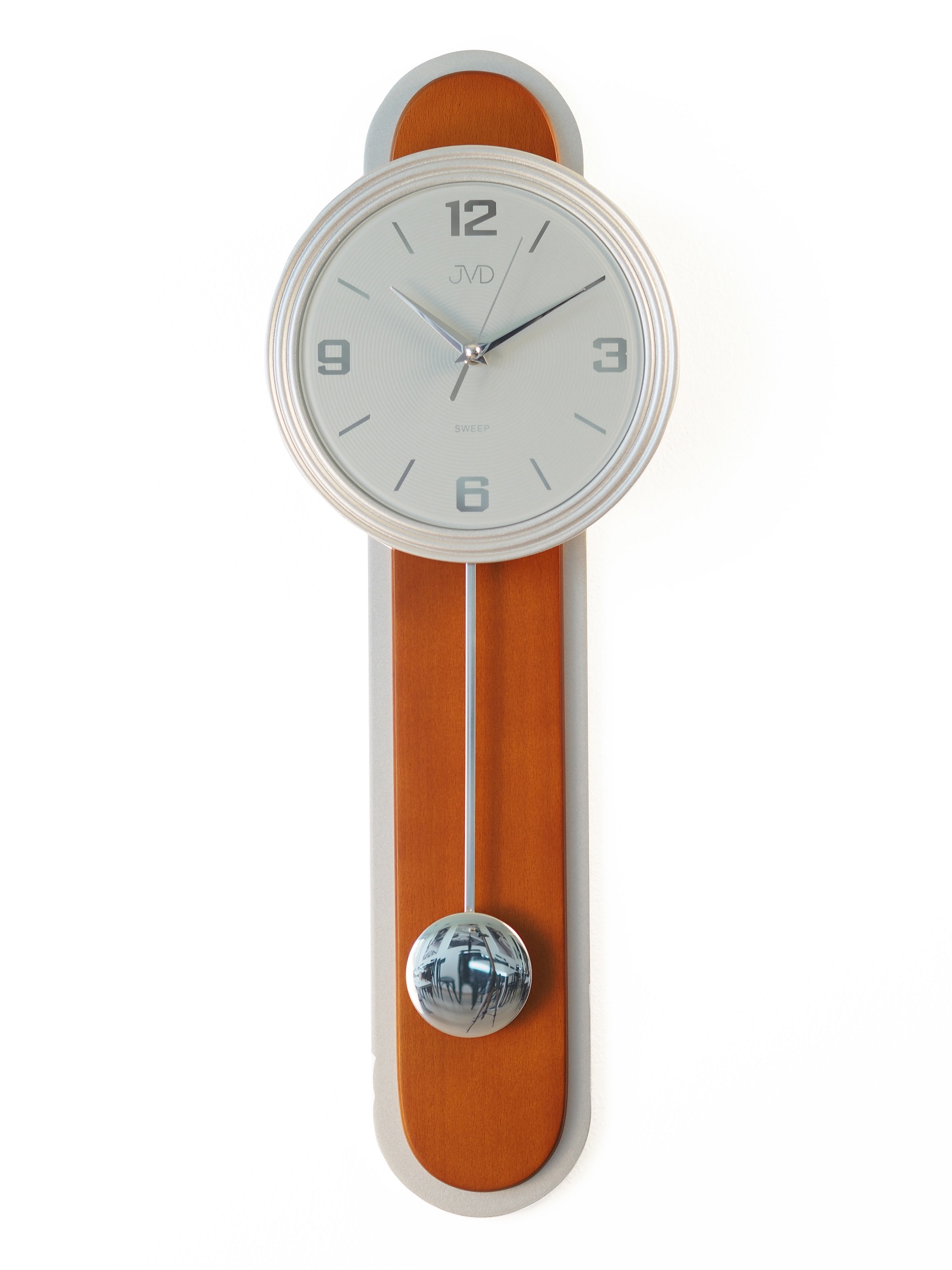 Dizajnové kyvadlové nástenné hodiny JVD NS17014/41, 63cm 